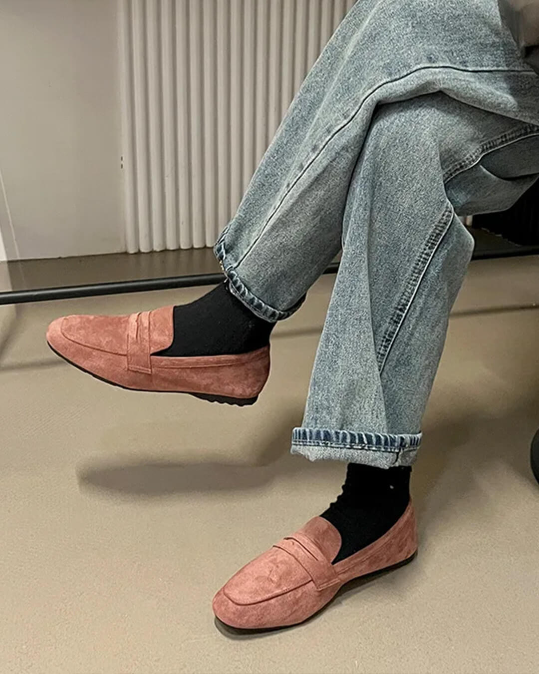 Mocassins Adira em camurça e sem atacadores