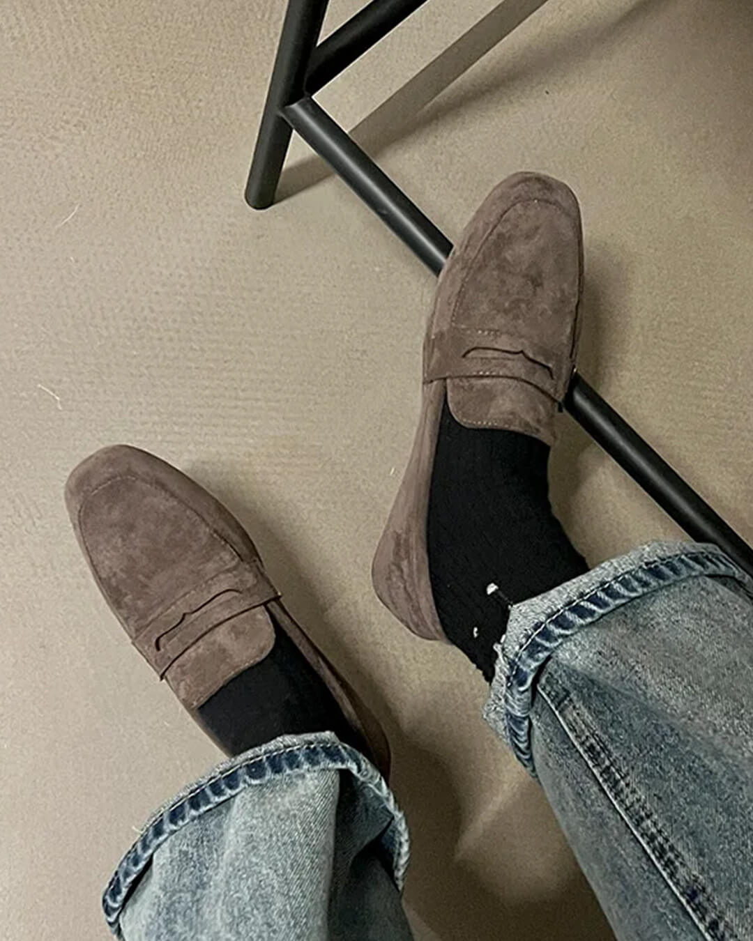 Mocassins Adira em camurça e sem atacadores