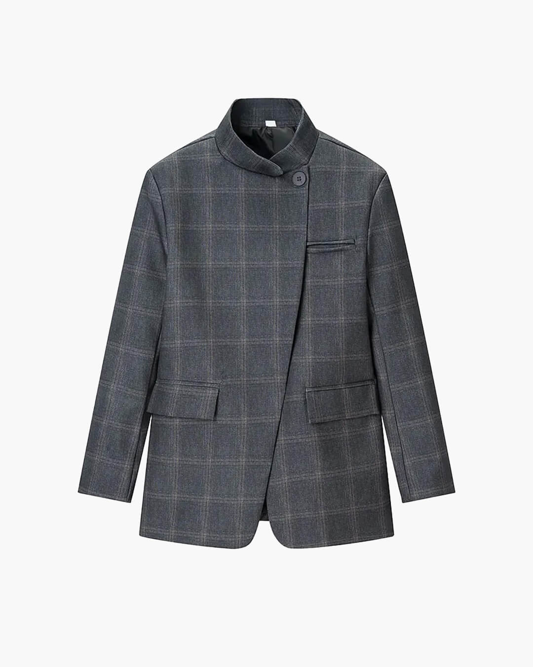 Blazer de gola subida aos quadrados Aerona