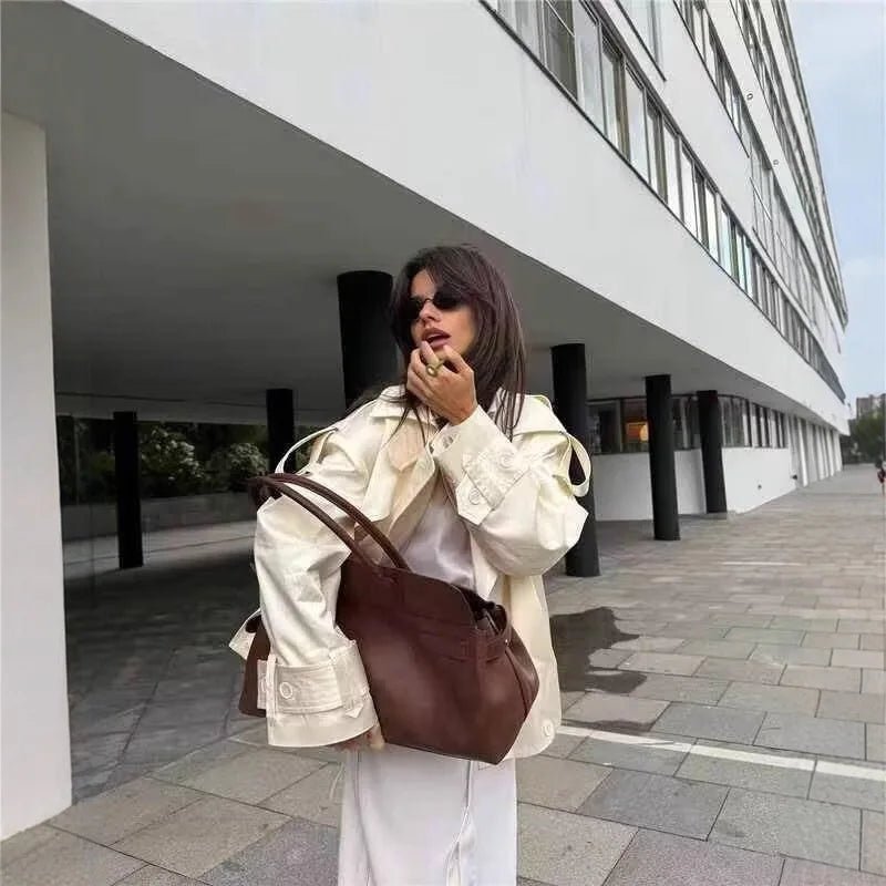 Aethra Retro Double-Button Windbreaker Jacket
