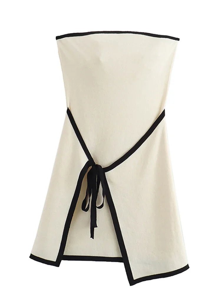 Vestido mini com atilhos nas costas Ahana