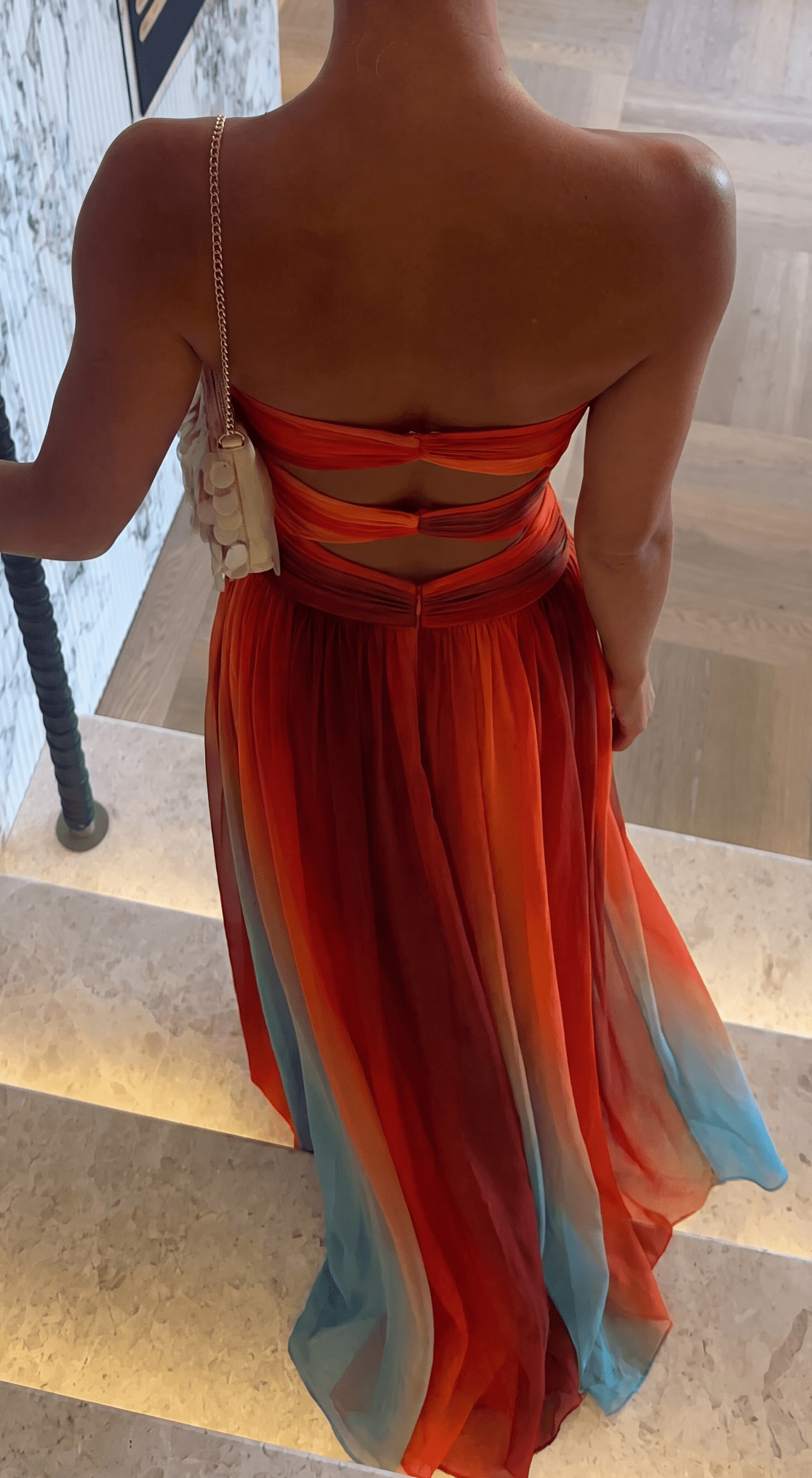 Vestido maxi Aiselta com nó