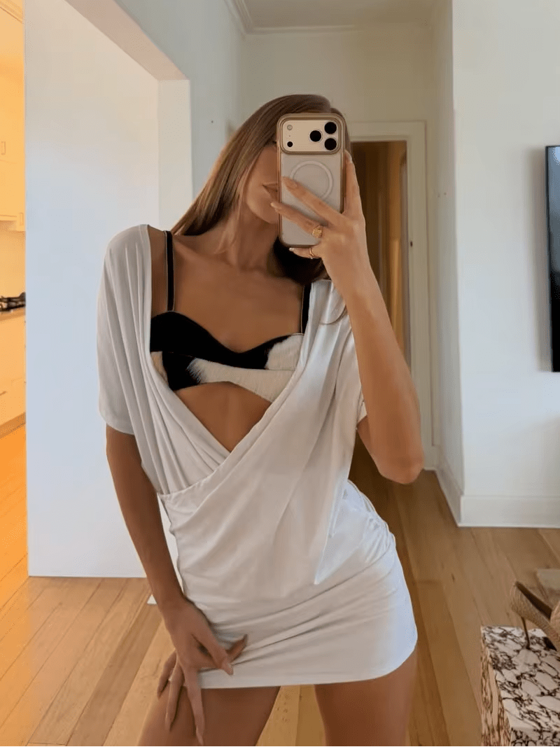 Minivestido franzido Aishla