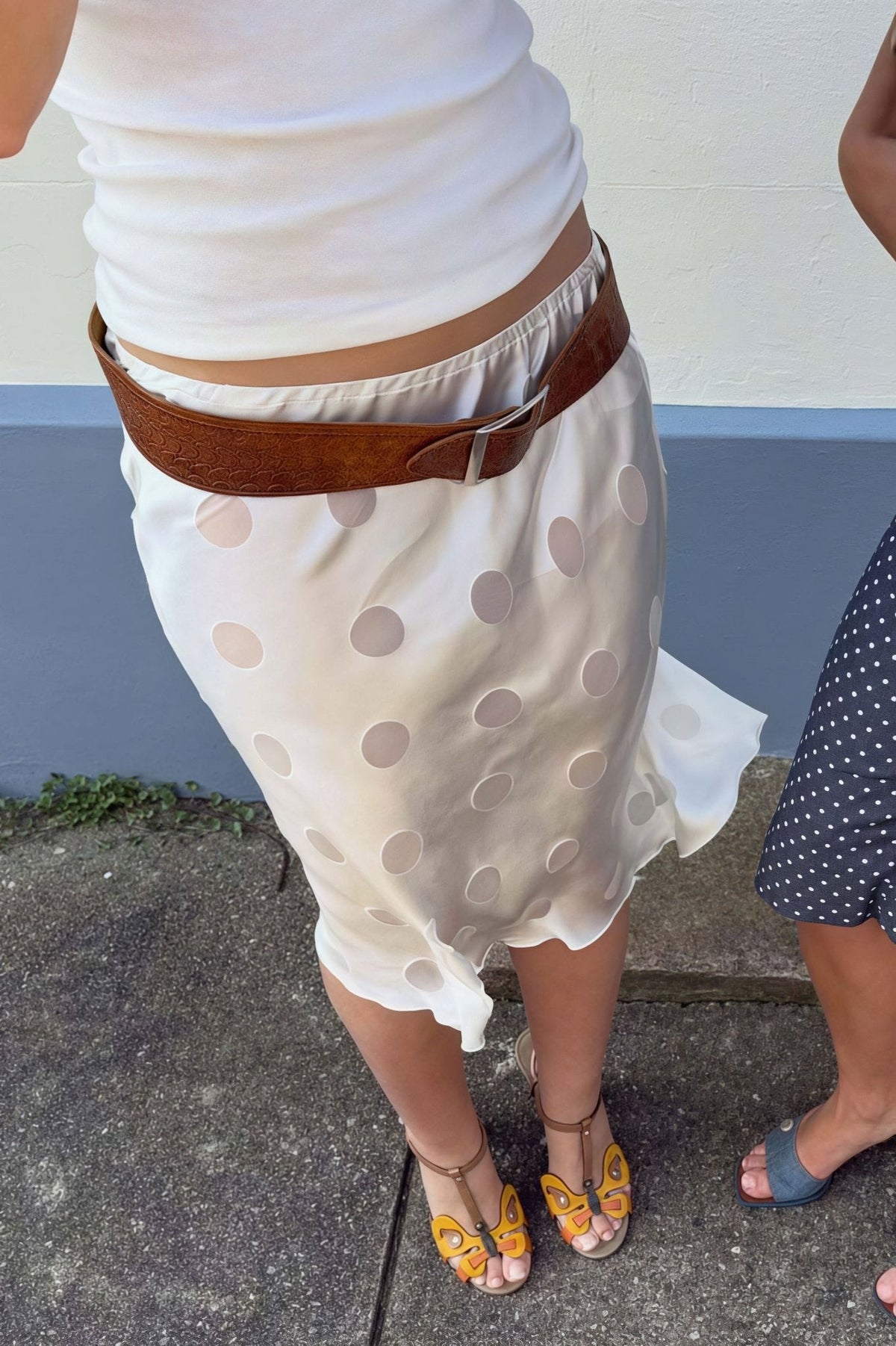 Saia Aislinne transparente com bolinhas