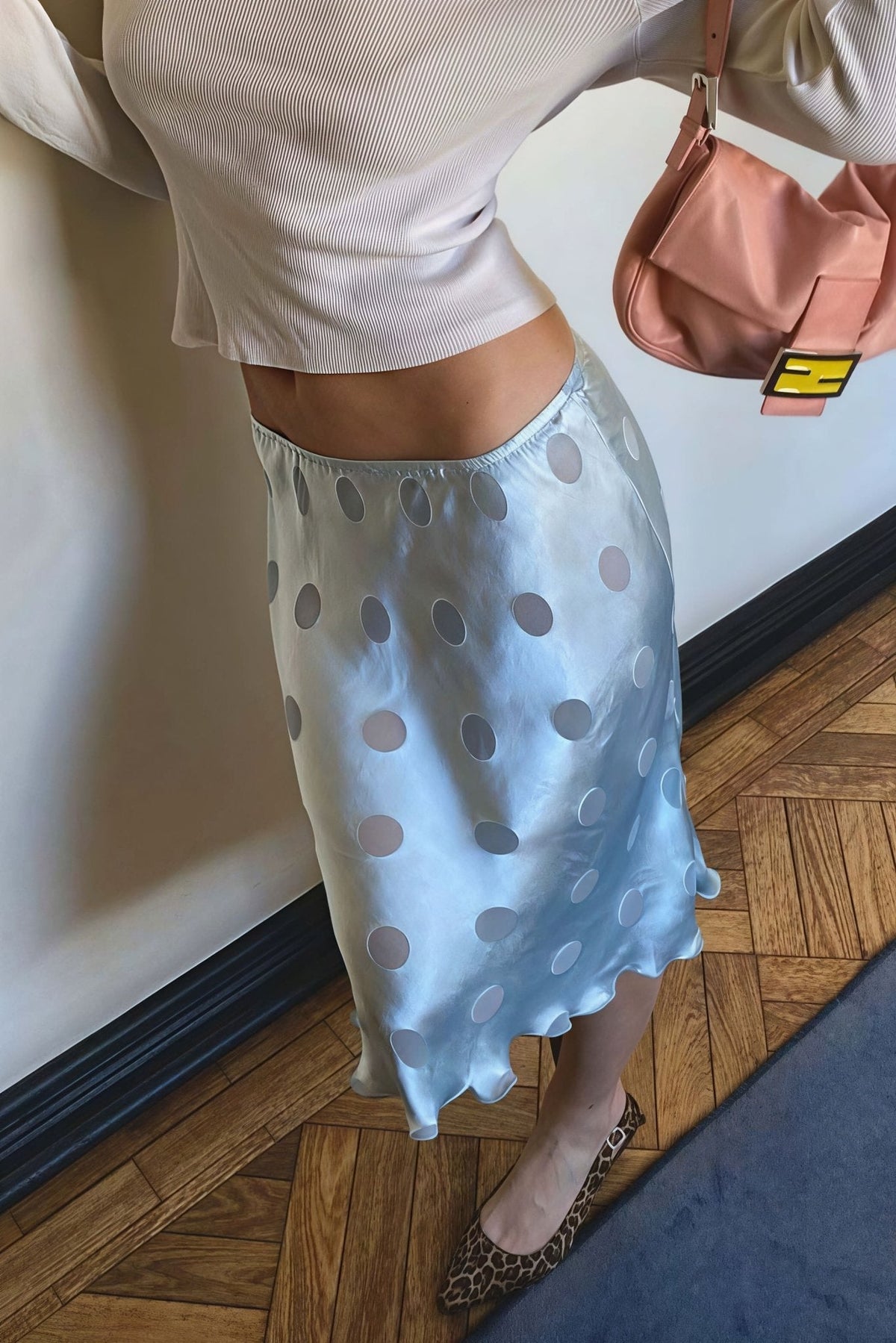 Saia Aislinne transparente com bolinhas