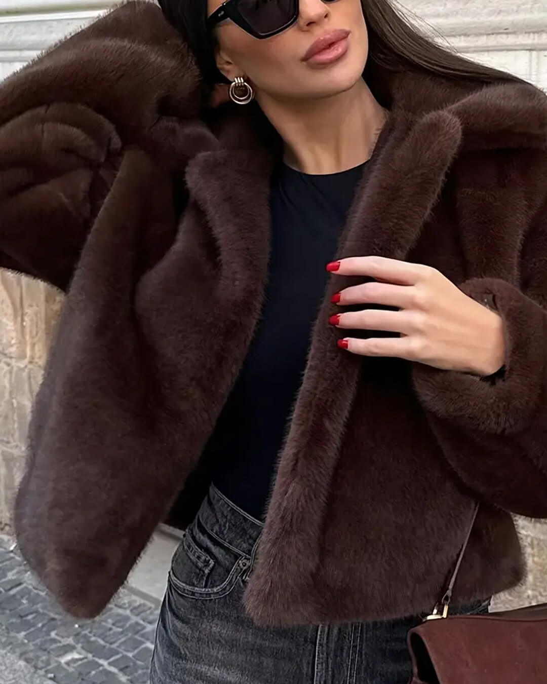 Casaco de pelo sintético Alexandra