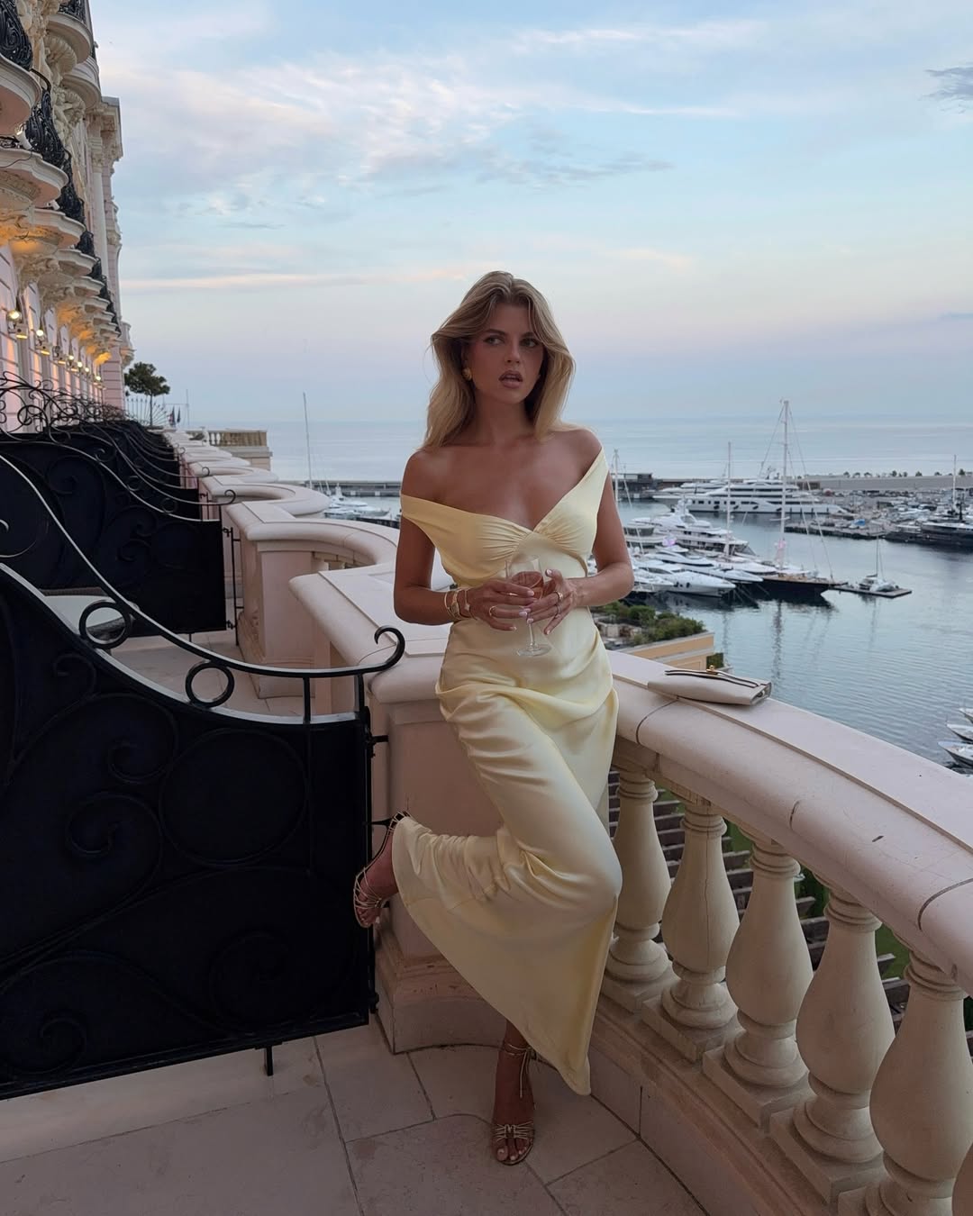 Alice Off-Shoulder Satin Maxi Dress