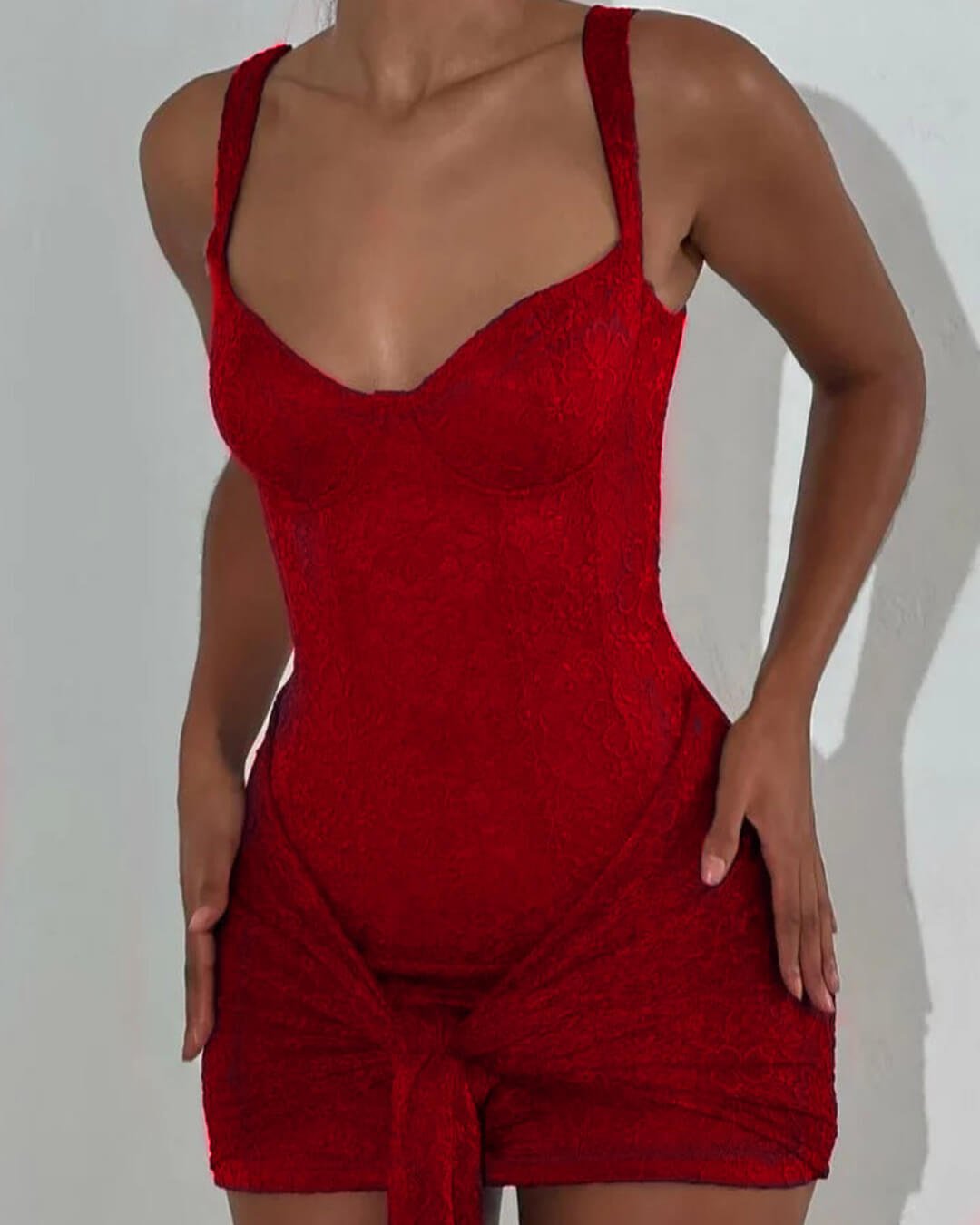 Vestido curto sem mangas com espartilho Amanda