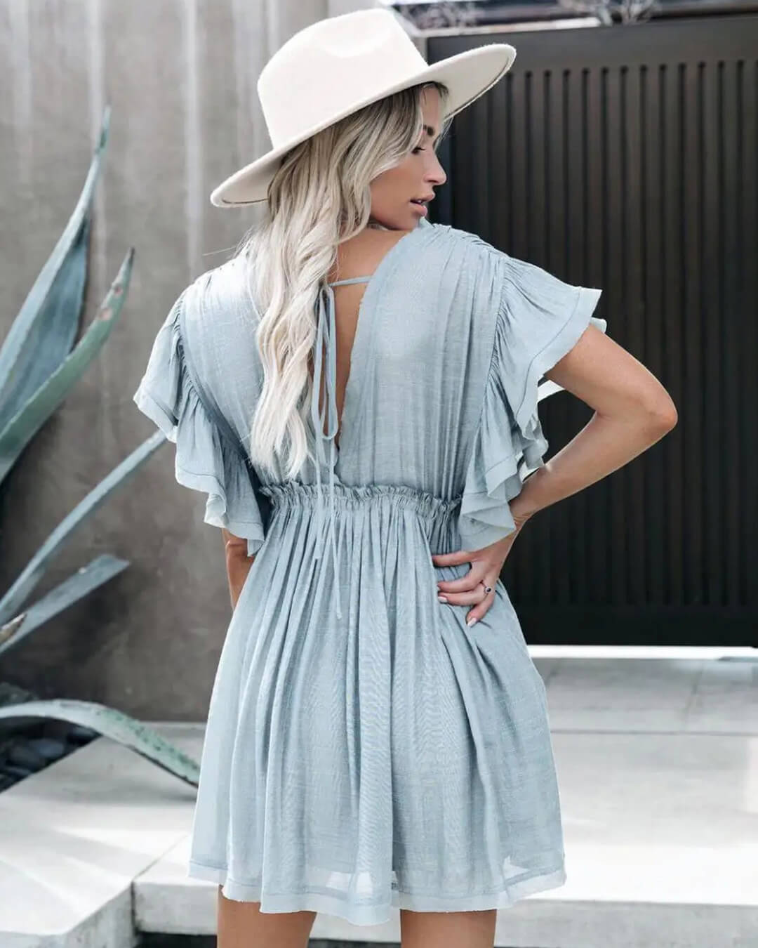Vestido boho curto babydoll Anabelle