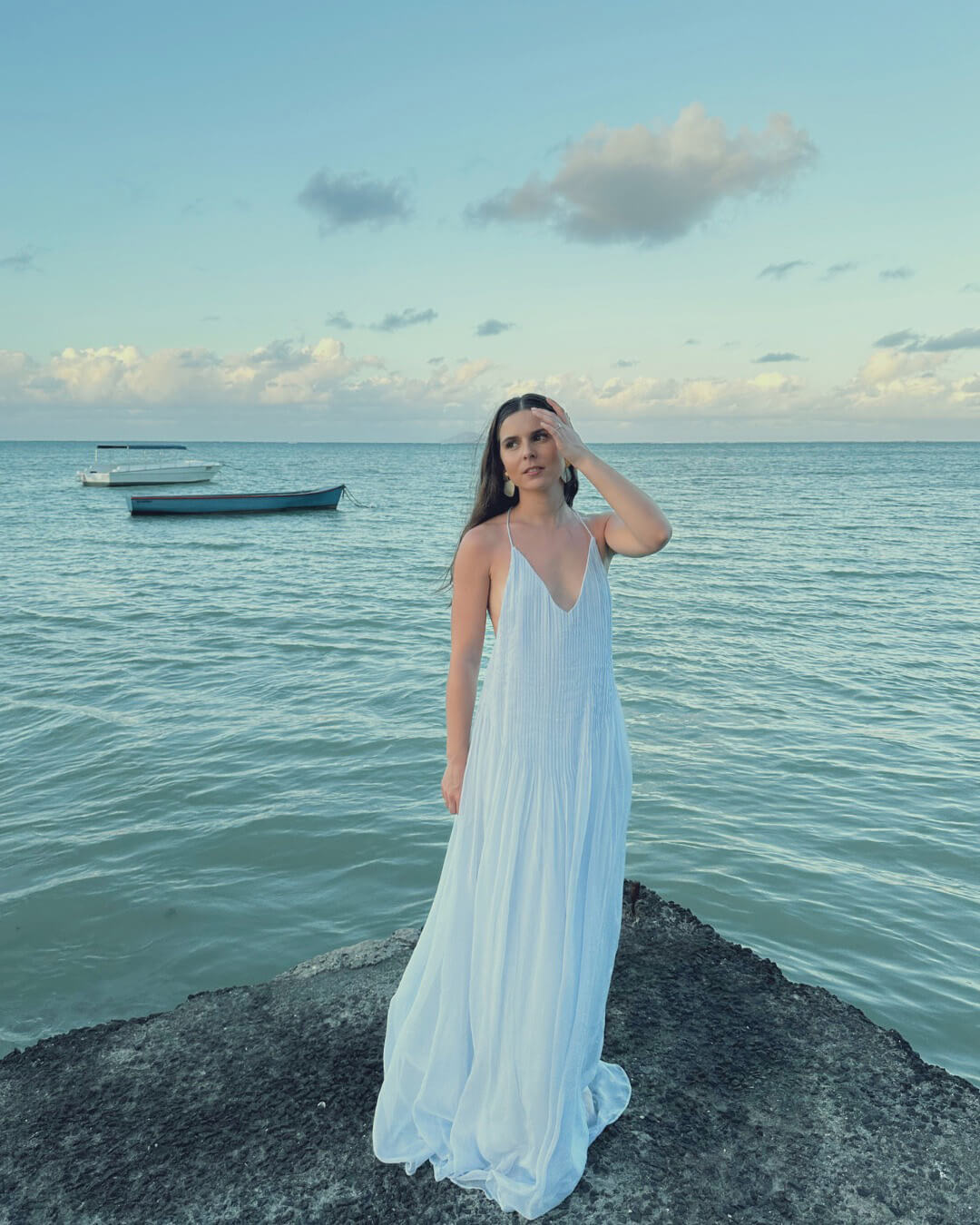 Vestido comprido sem costas Anna