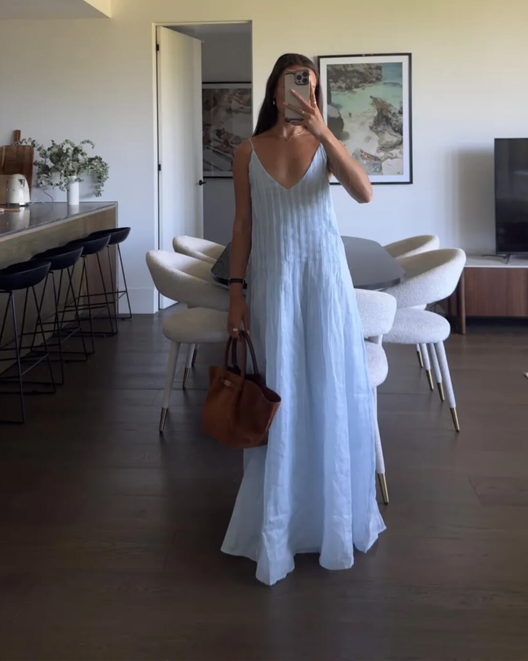 Vestido comprido sem costas Anna