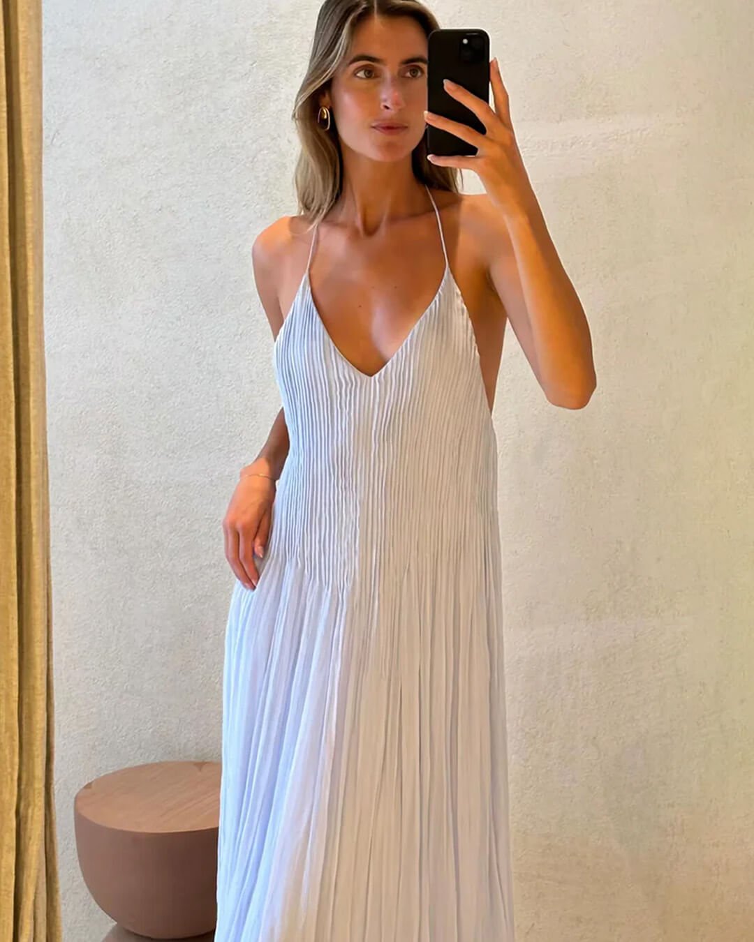 Vestido comprido sem costas Anna