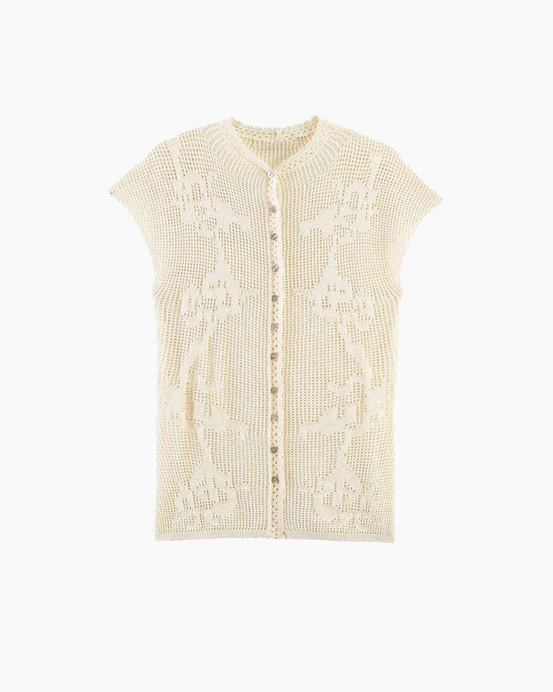 Top Anne de malha com cardigan