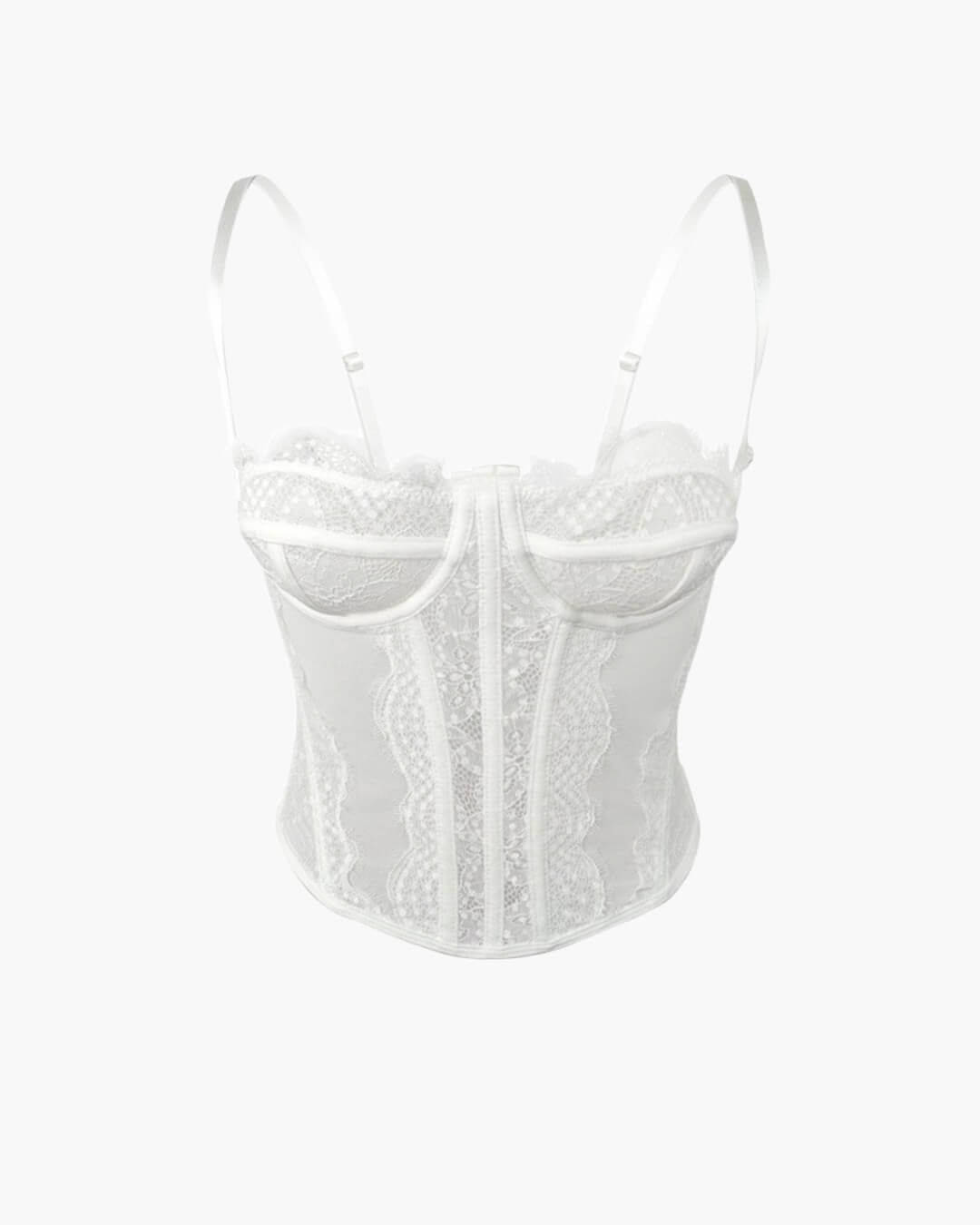 Top espartilho de renda com alças Antonia