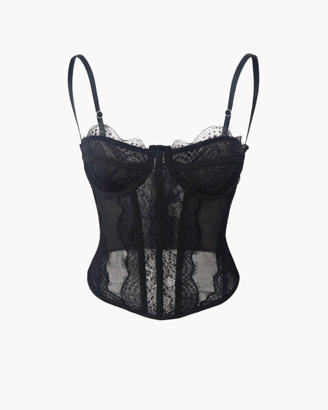 Top espartilho de renda com alças Antonia