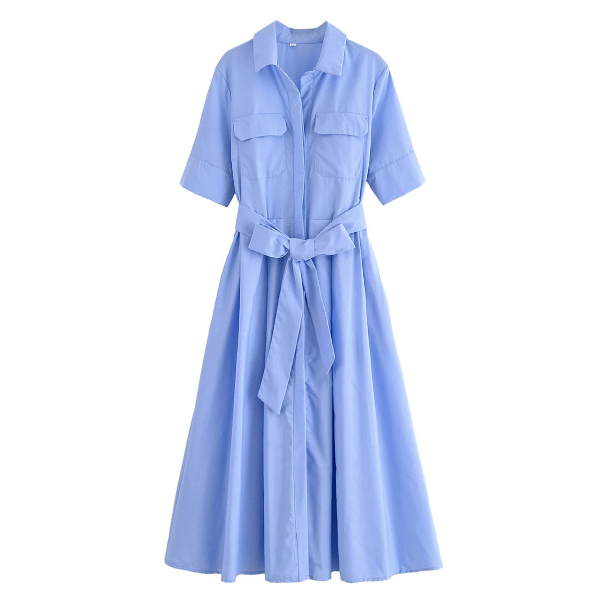 Vestido midi tipo camisa Ariane com cinto