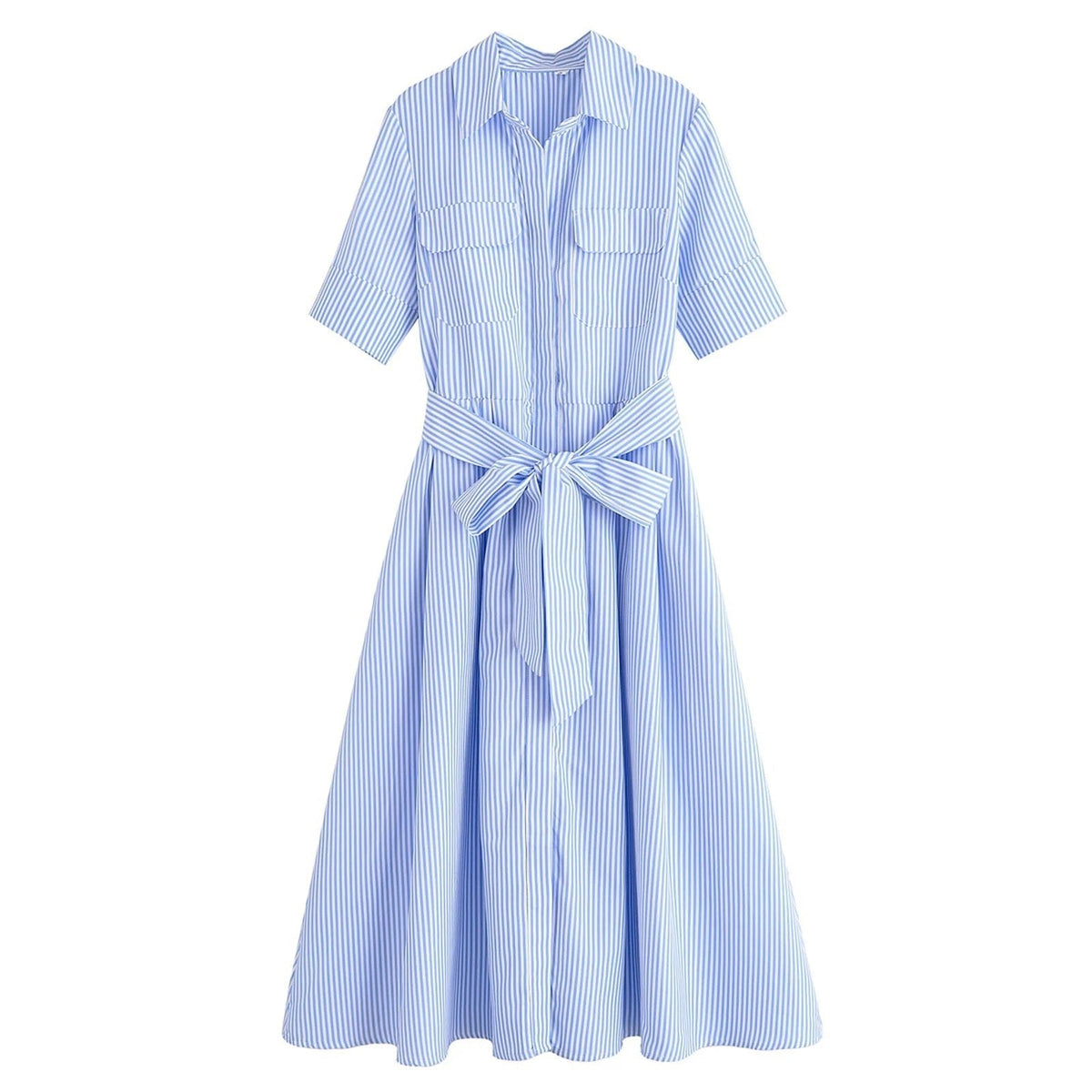 Vestido midi tipo camisa Ariane com cinto