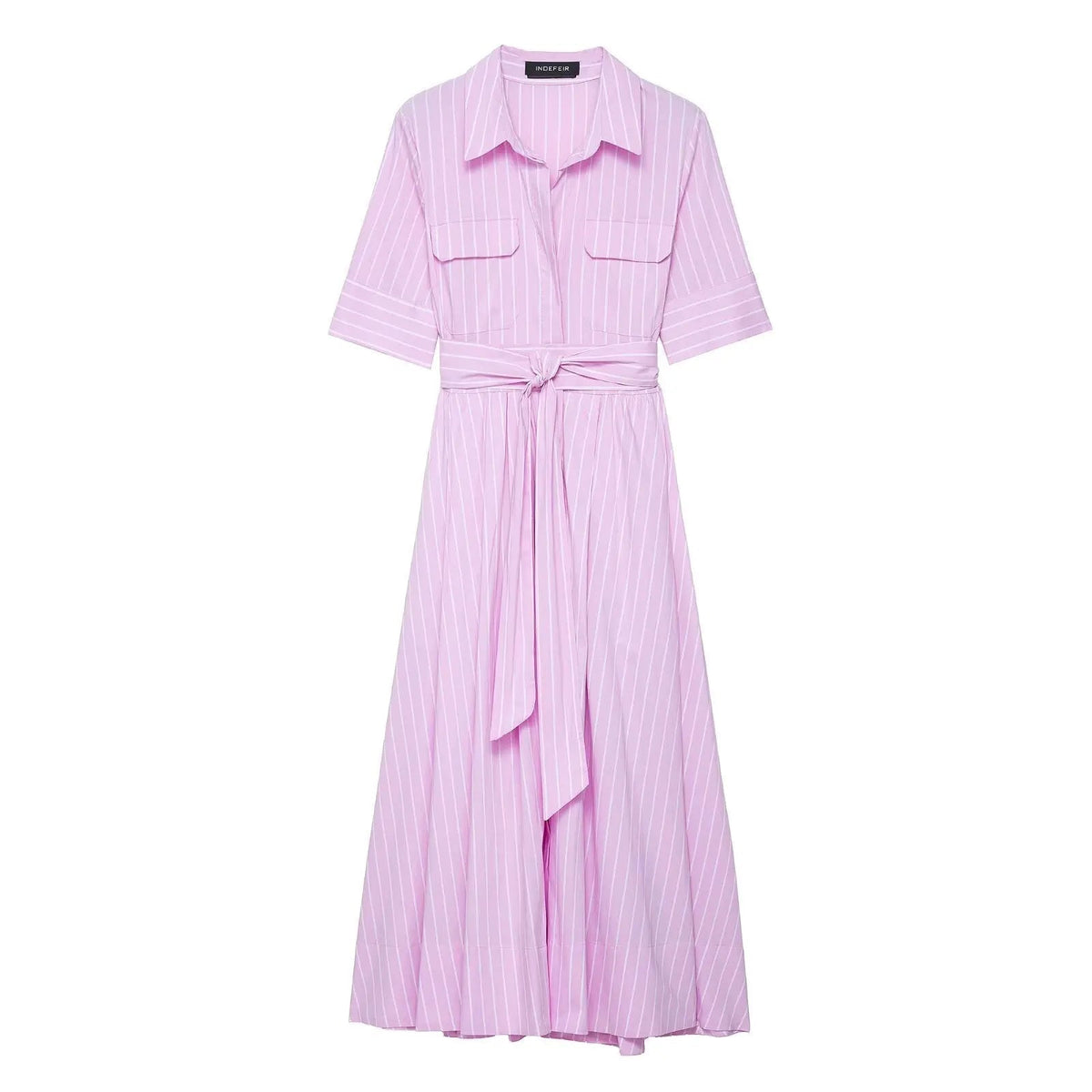 Vestido midi tipo camisa Ariane com cinto