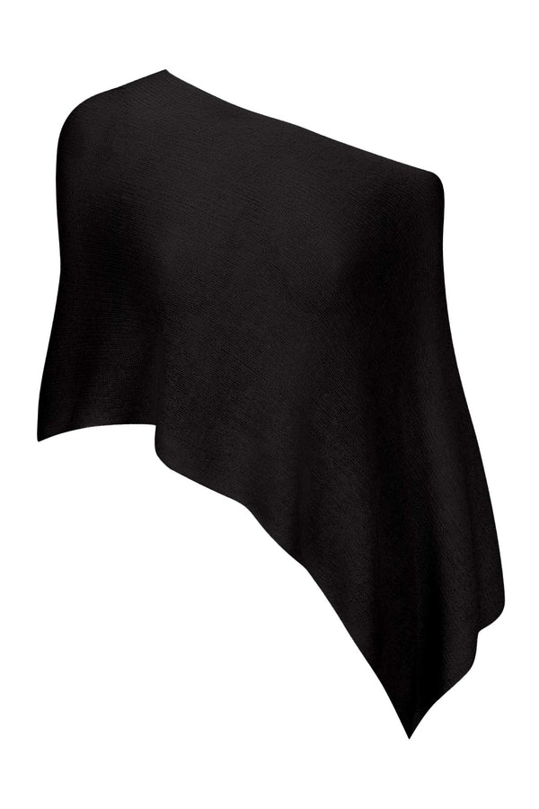 Top poncho transparente assimétrico