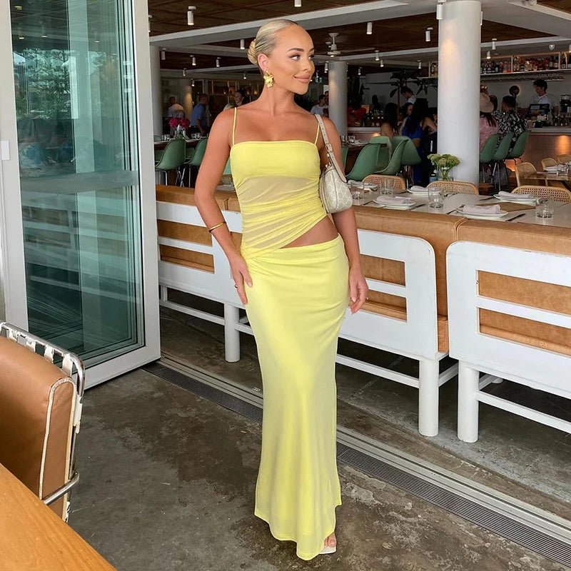 Conjunto de vestido crop de duas peças Ava
