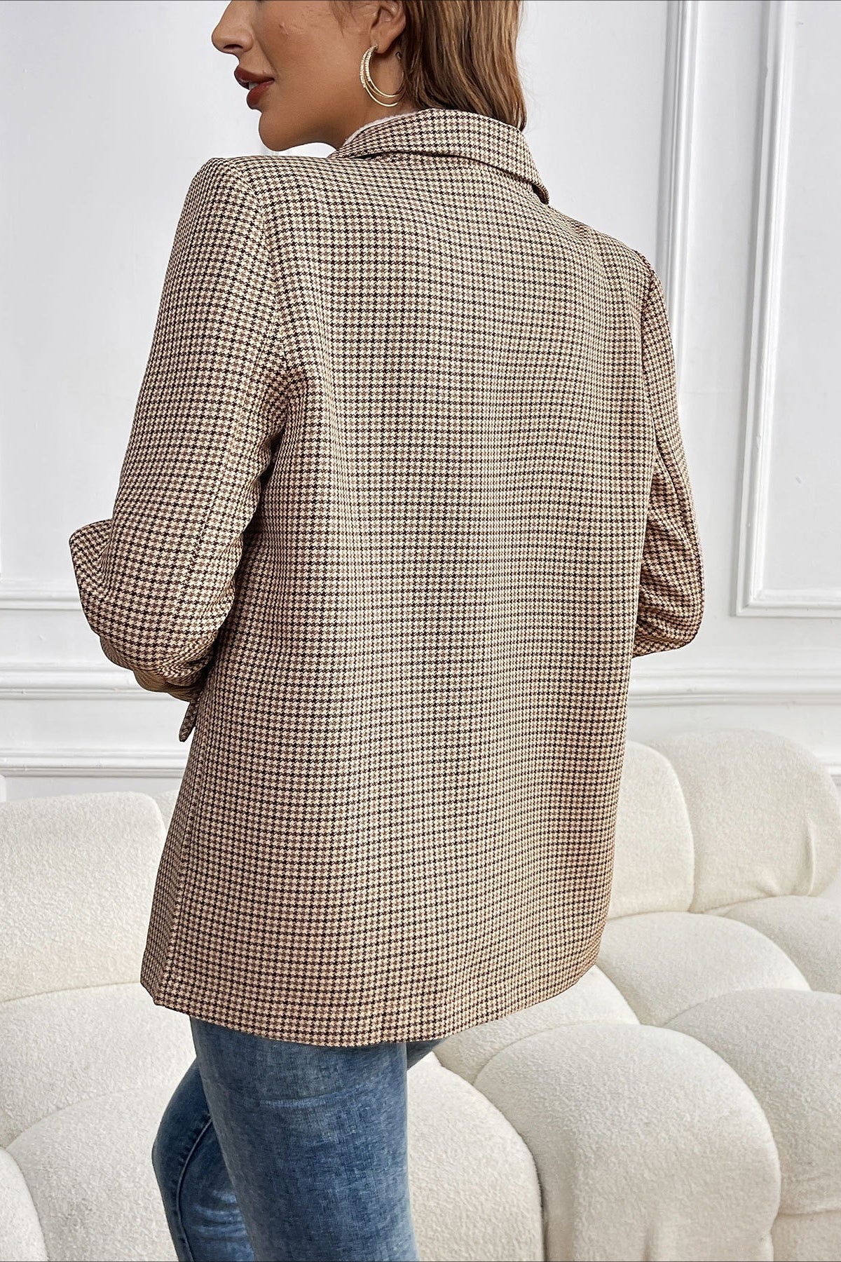 Blazer vintage pied-de-poule Beatrice