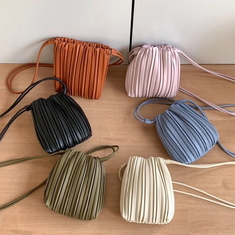 Mini mala de ombro plissada Bianca