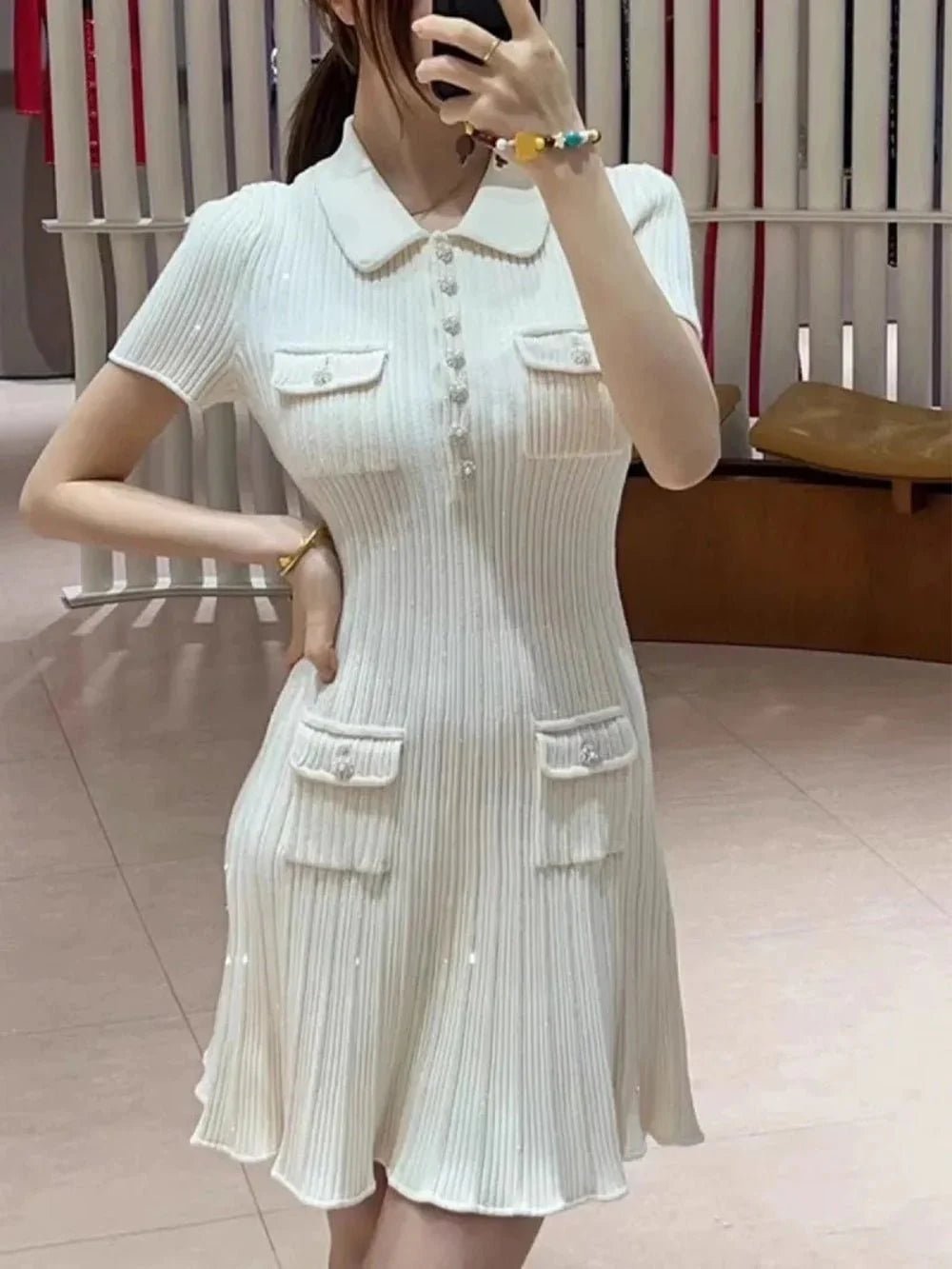 Bianca Sequin Knit Mini Dress