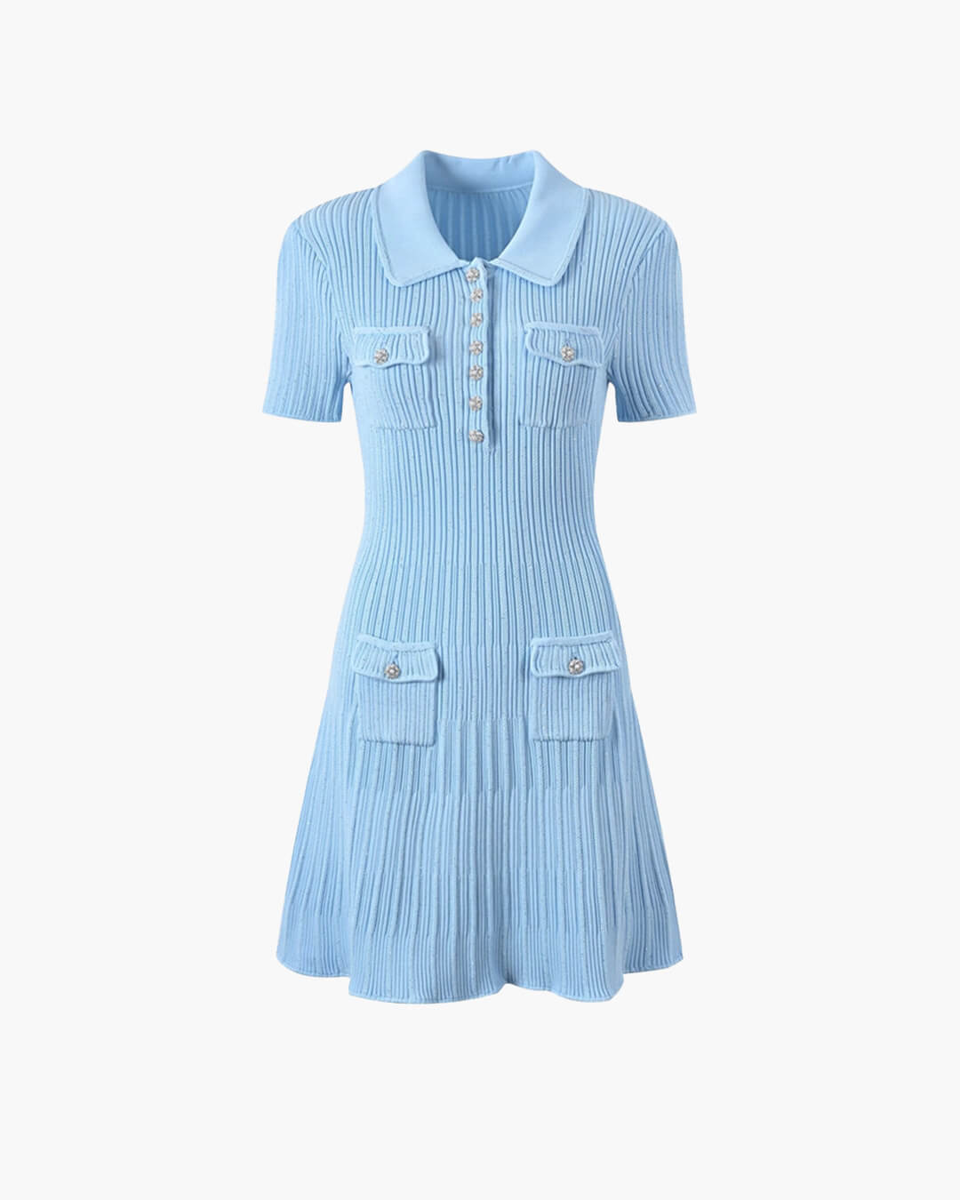 Vestido curto Bianca em malha com lantejoulas