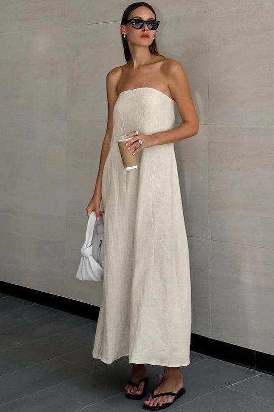 Bianca Strapless Backless Maxi Dress