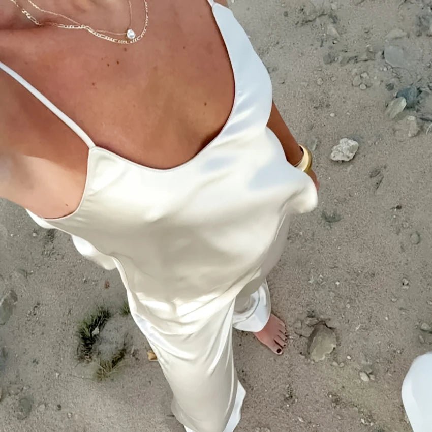 Conjunto de cetim de duas peças Bianca