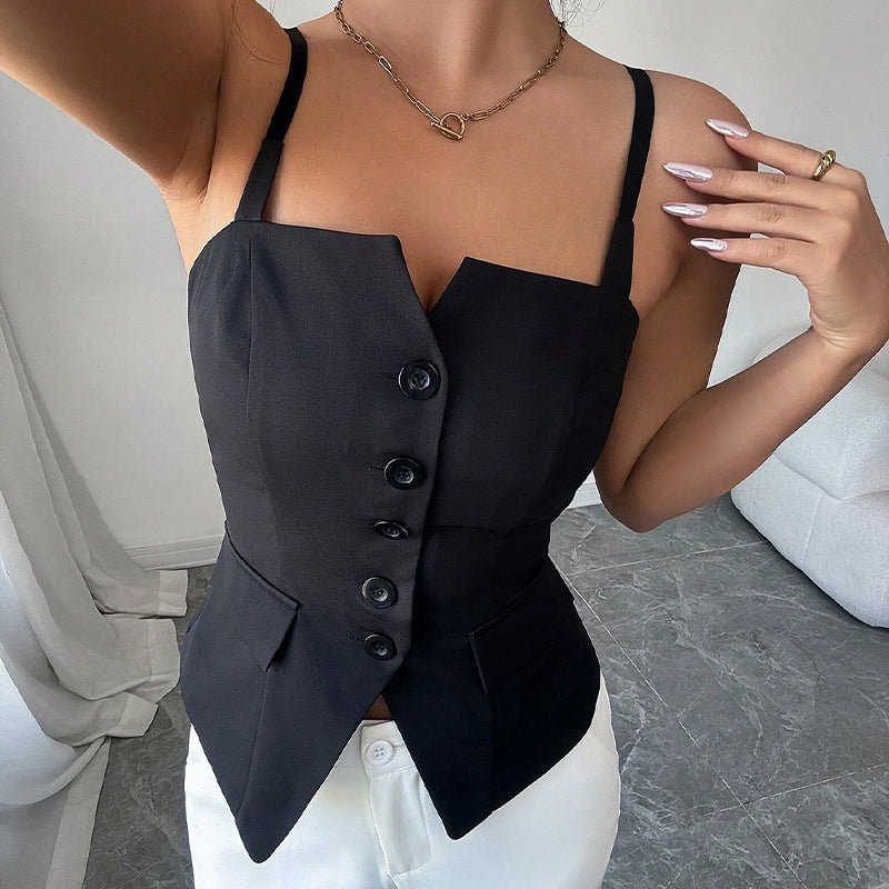 Blusa sem mangas de corte elegante Bridget