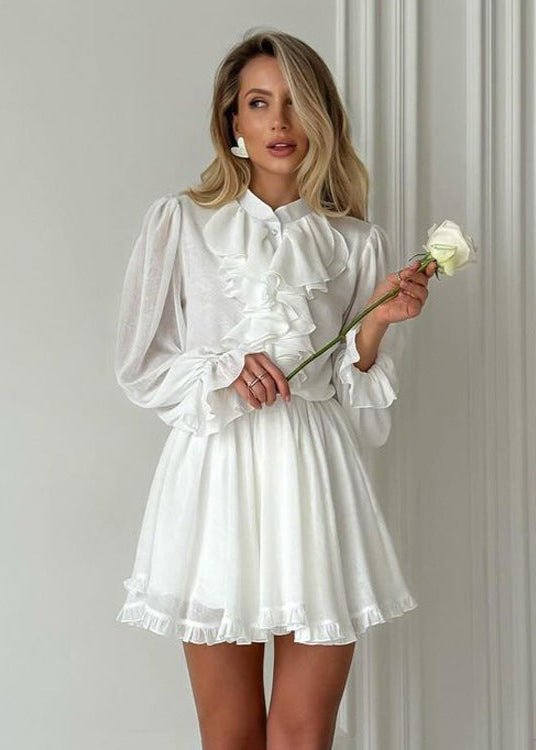 Minivestido com folhos Brigitte