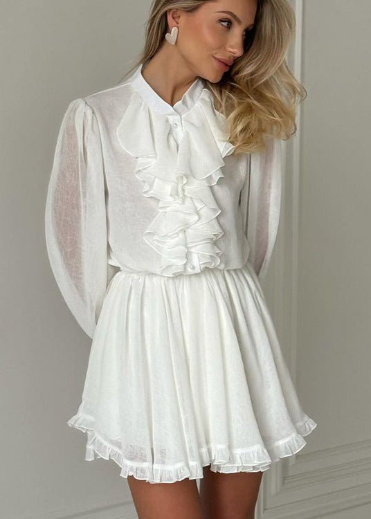 Minivestido com folhos Brigitte