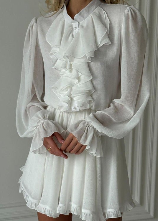 Minivestido com folhos Brigitte