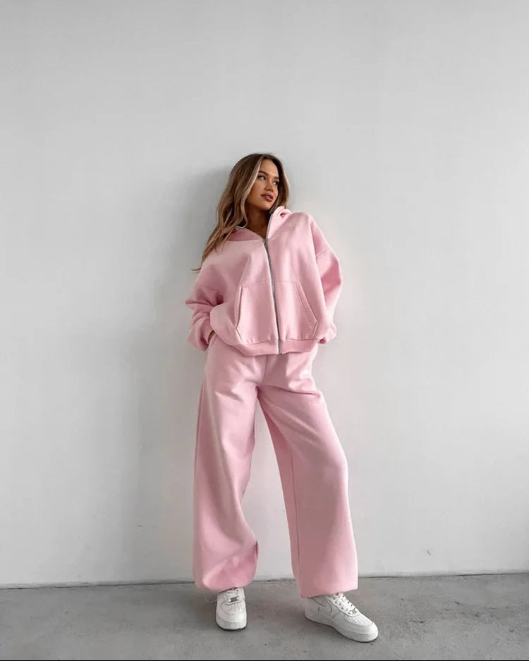 Conjunto de fato de treino Cecilia de 2 peças com camisola com capuz oversized