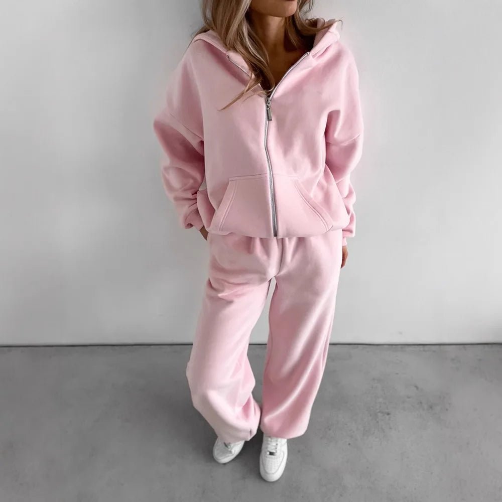 Conjunto de fato de treino Cecilia de 2 peças com camisola com capuz oversized