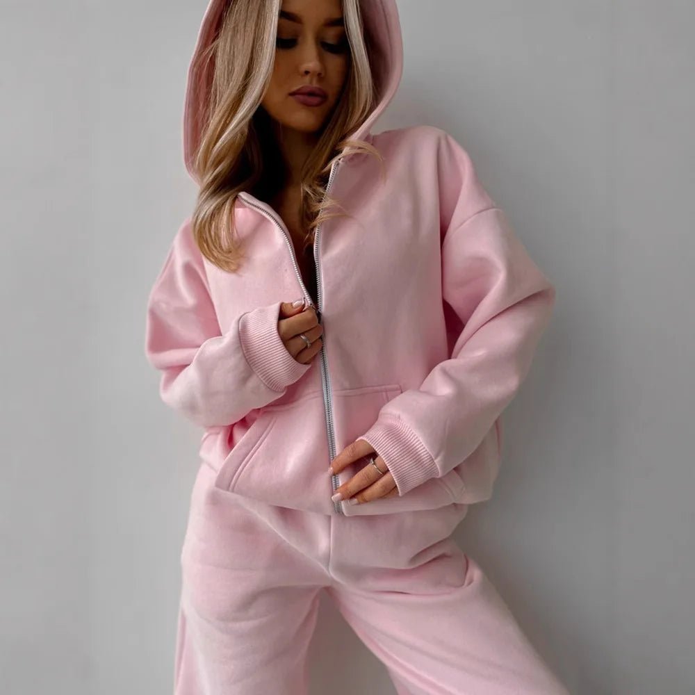 Conjunto de fato de treino Cecilia de 2 peças com camisola com capuz oversized