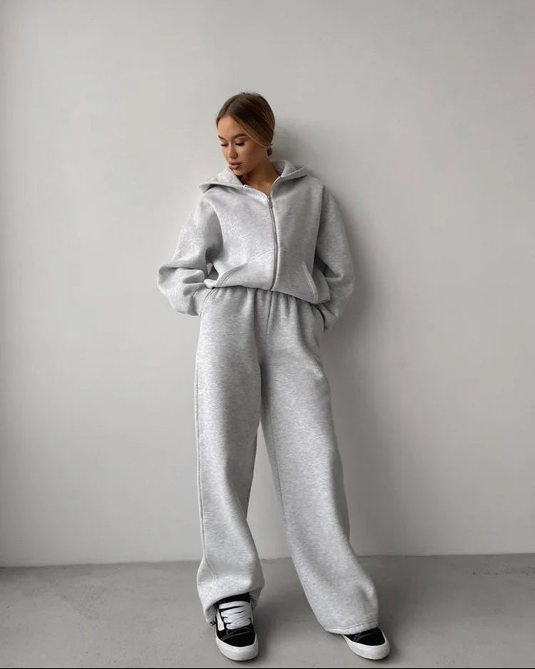 Conjunto de fato de treino Cecilia de 2 peças com camisola com capuz oversized