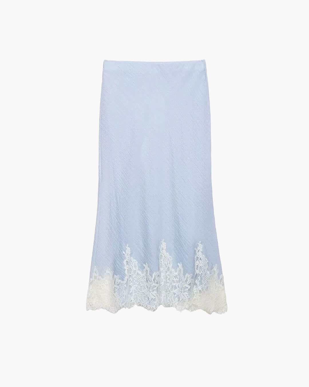 Conjunto midi de duas peças Celeste com aplicações em renda