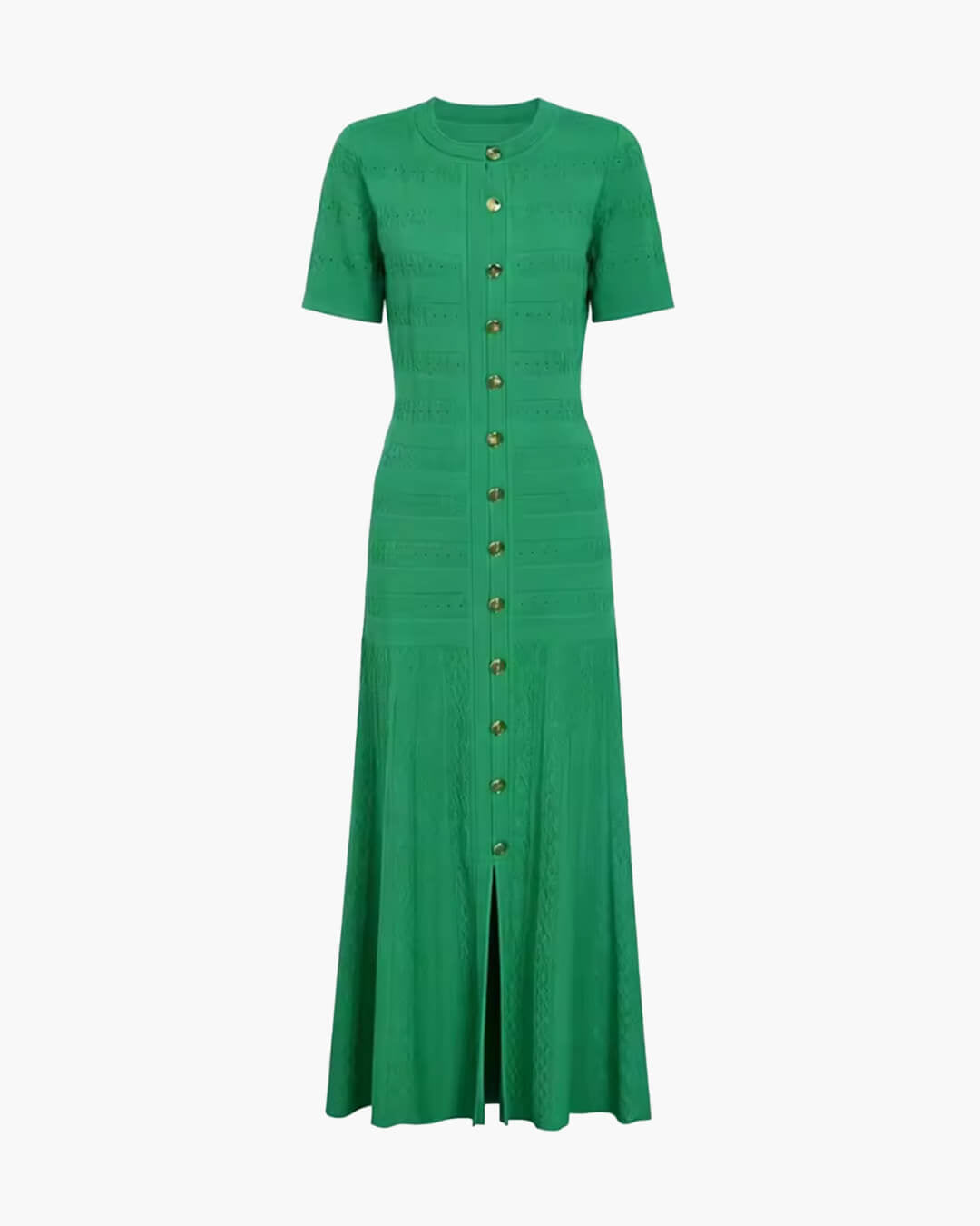 Vestido midi Celeste de malha canelada