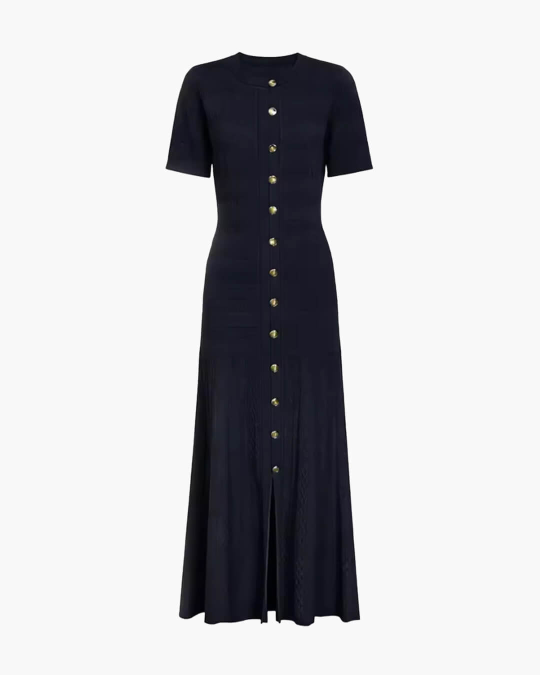Vestido midi Celeste de malha canelada