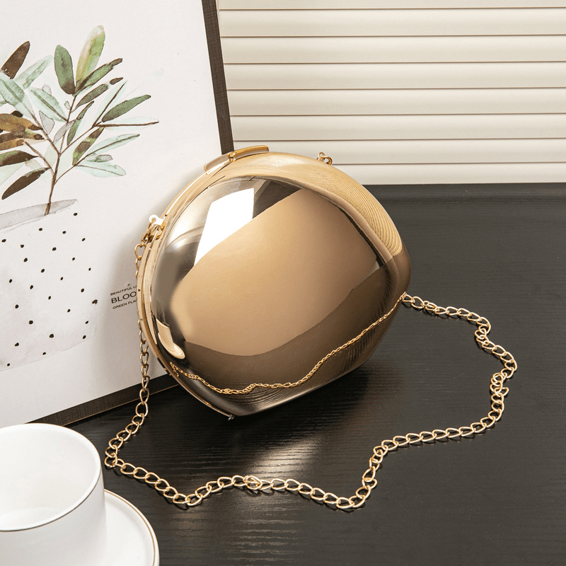 Clutch de noite em forma de concha Celeste
