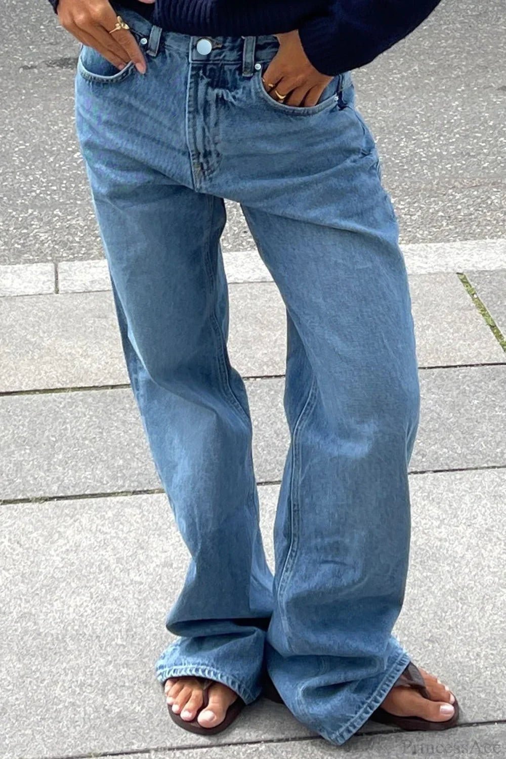 Charlize Star Patchwork Color-Block Jeans