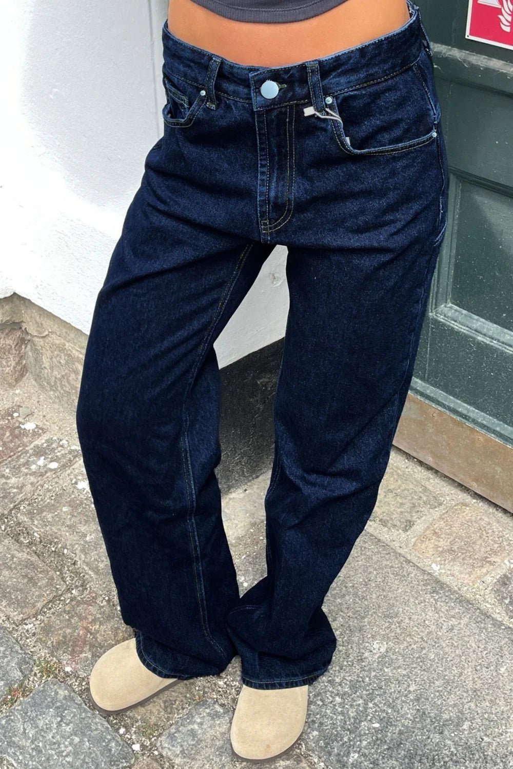 Charlize Star Patchwork Color-Block Jeans