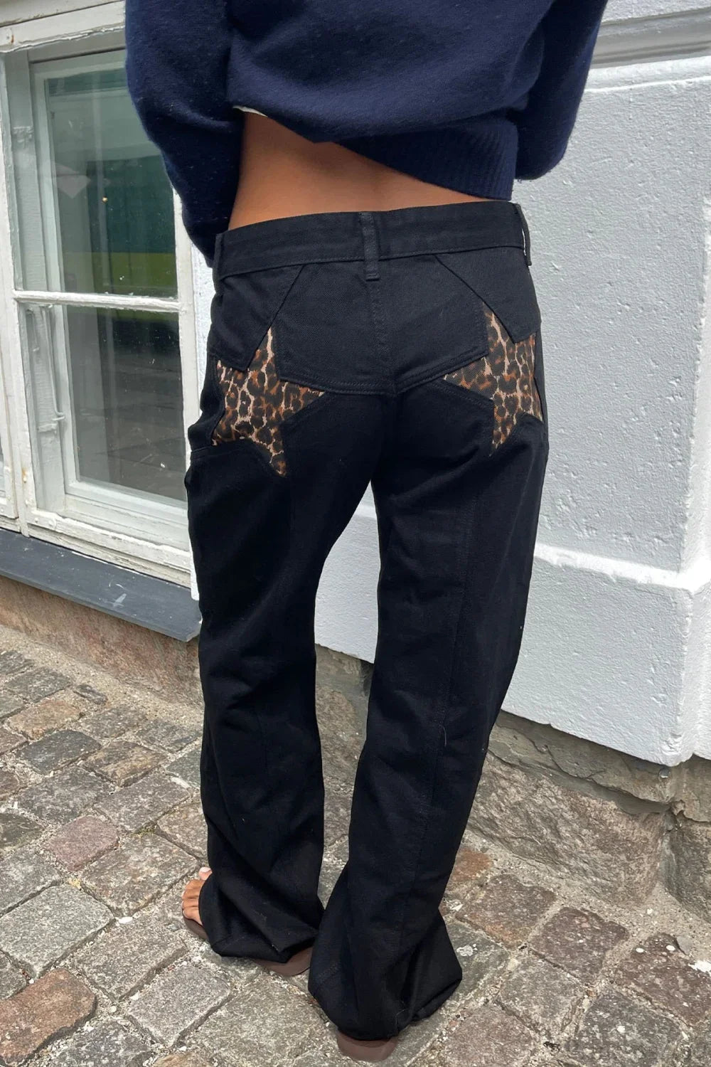 Charlize Star Patchwork Color-Block Jeans