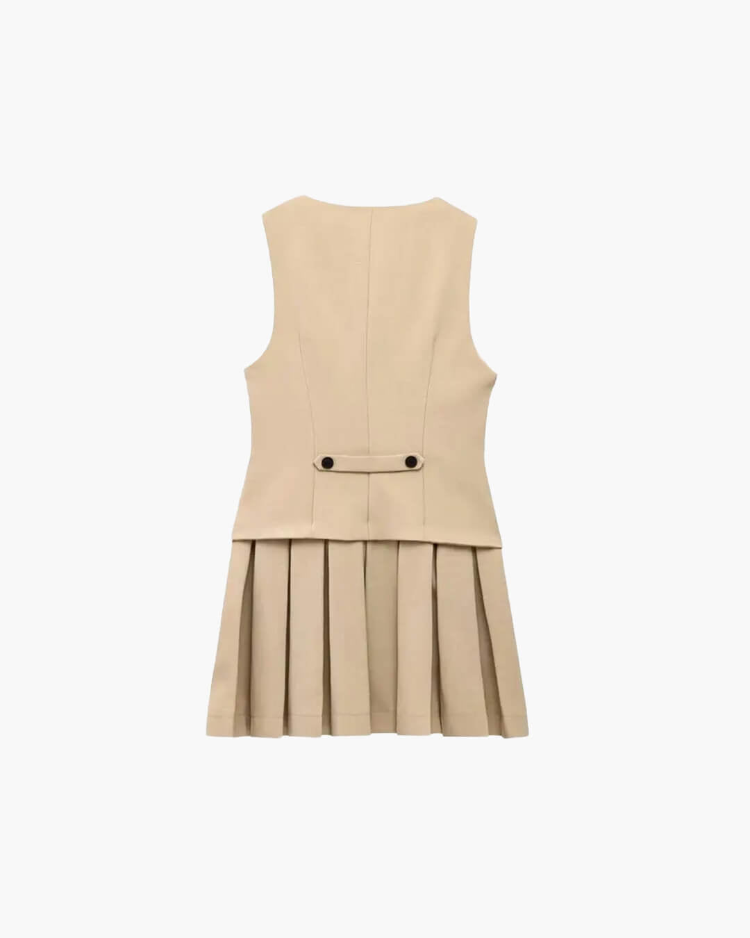 Mini vestido plissado sem mangas Cheryl