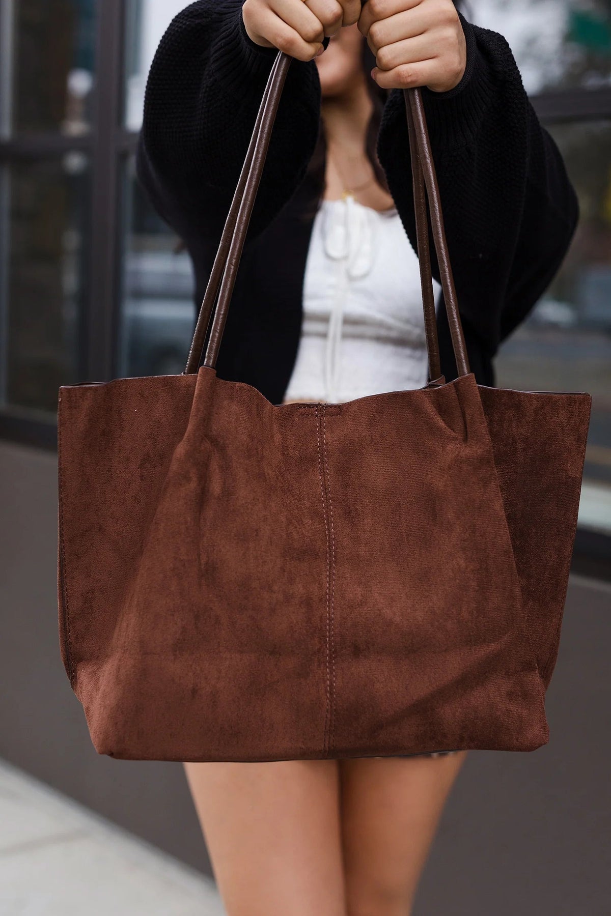 Saco de camurça Cheska com bolsa