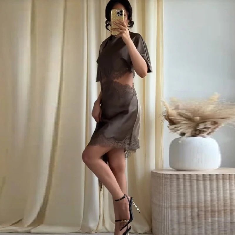 Bianca Cut Out Satin Mini Dress