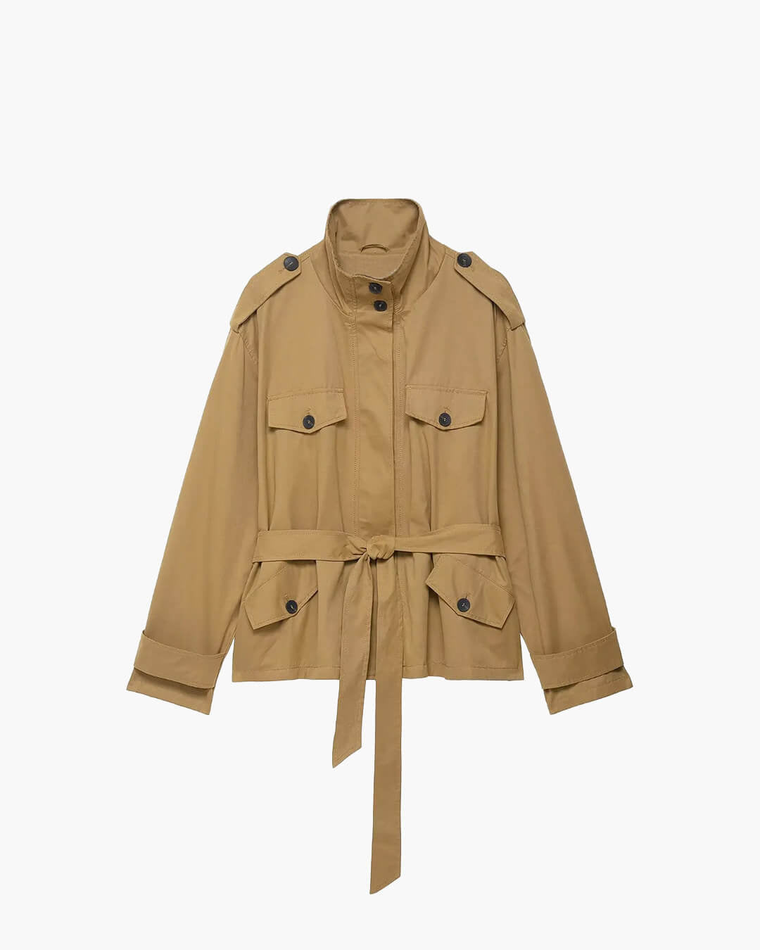 Conjunto Claire com gabardine curta e saia-calção