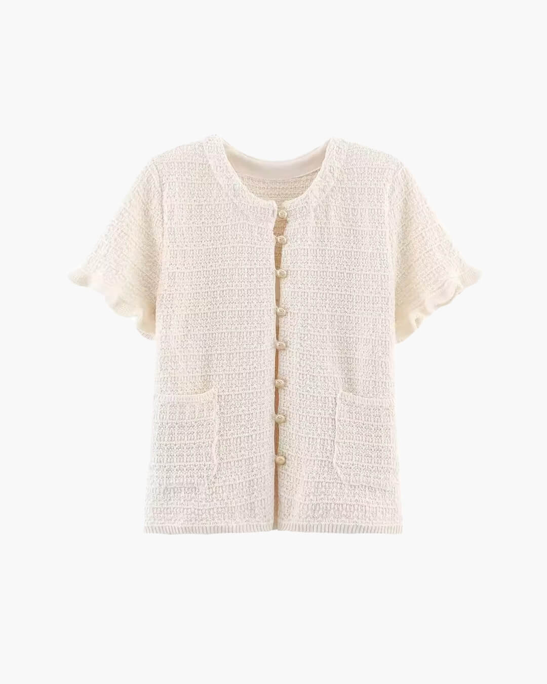 Conjunto Claudia de camisola de malha e saia plissada